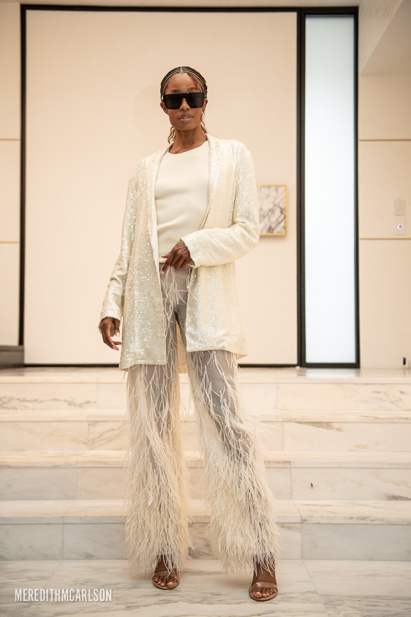 LAPOINTE Luxury Fashion Trunk Show | Luxury fashion, fashion show, fashion blog, designer fashion, designer dresses, style, lifestyle, luxury lifestyle, summer pants, summer outfits, spring outfits, feather pants 