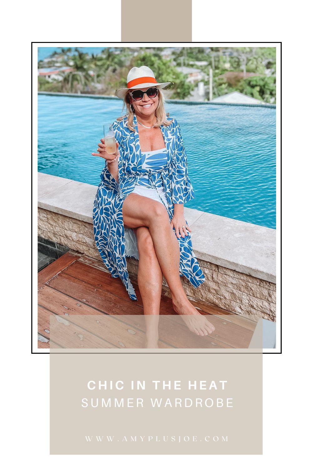 Chic in the Heat | Summer Wardrobe 
Summer style, Summer swimsuit,  swim, women's one piece swimsuit, Summer fashion, Summer outfits, vacation outfits, vacation fashion, summer accessories, Summer hat 
